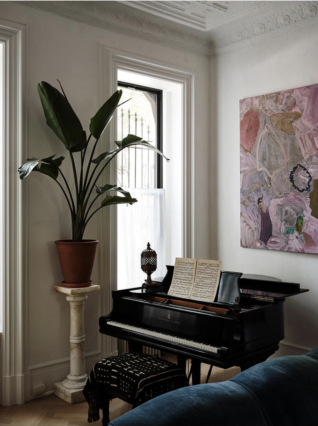 A studio vignette with inspiring objects