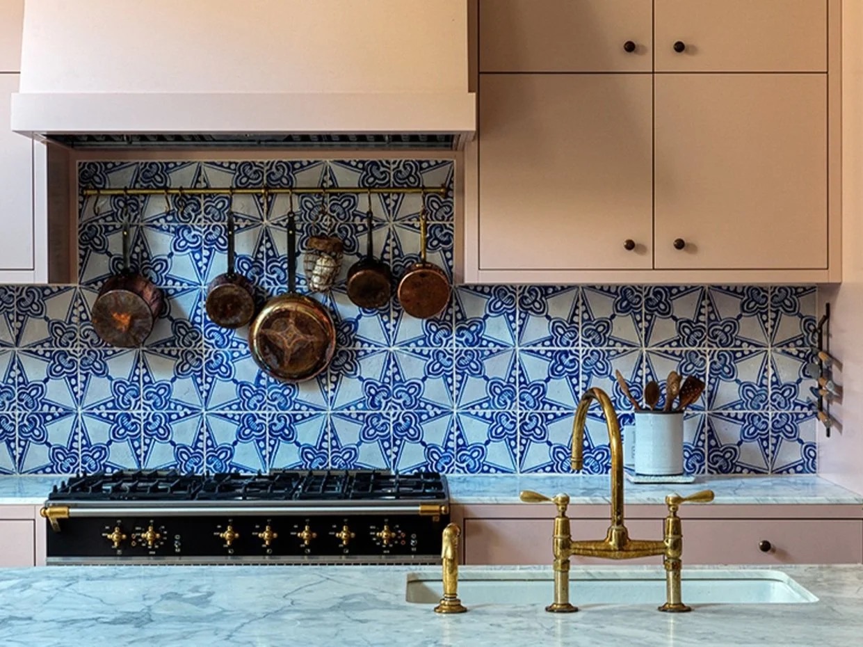 A kitchen designed by Hallie Goodman with warm, collected detailing