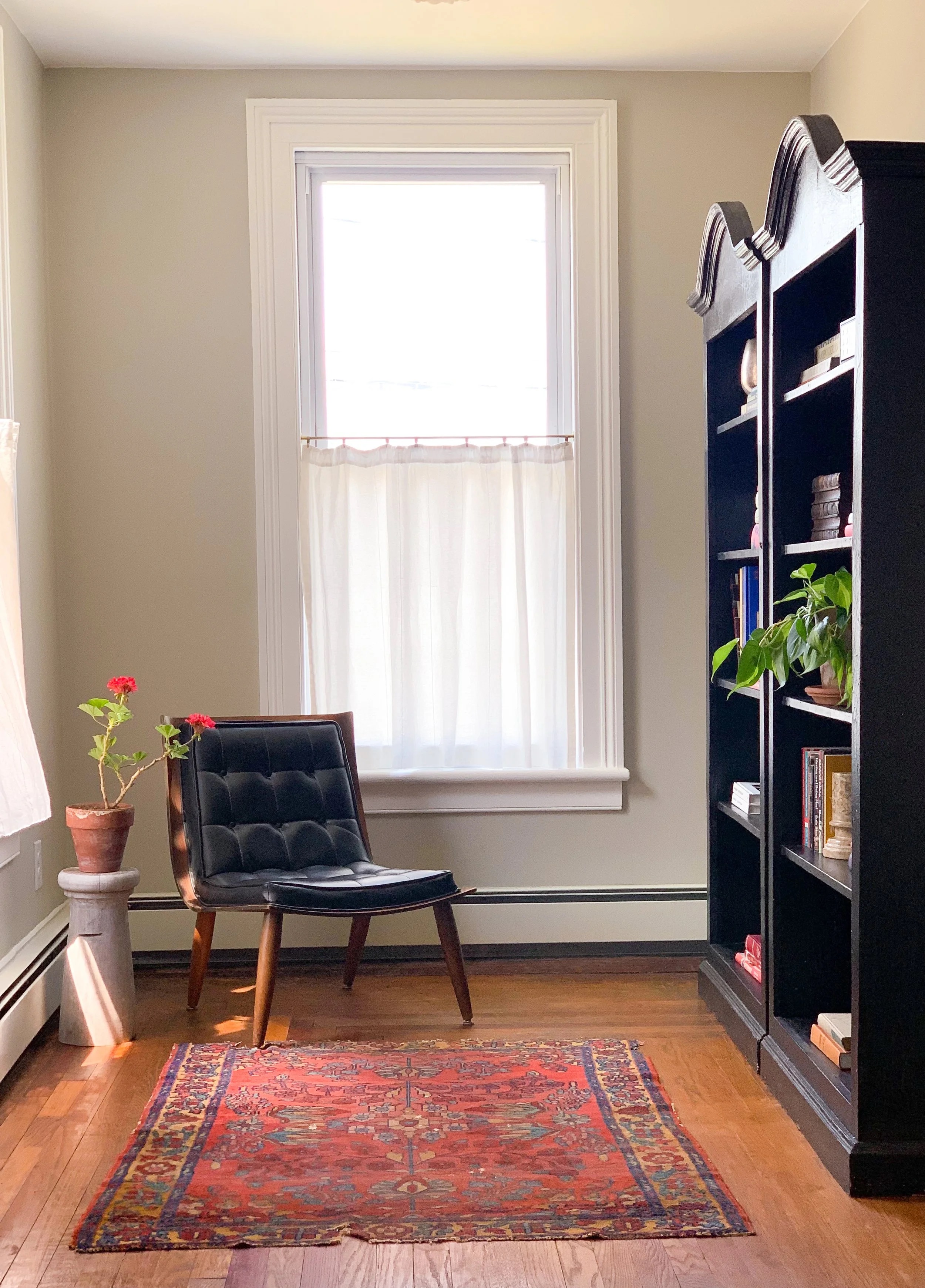 A soulful lounge detail with original art