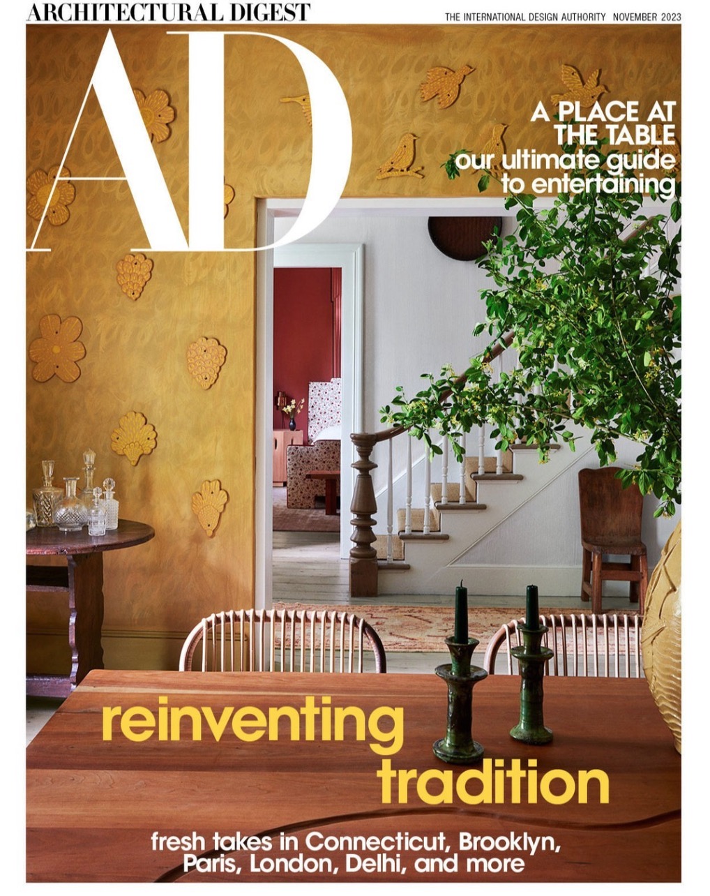 Architectural Digest feature on Jon Batiste and Suleika Jaouad's Brooklyn town house, designed with Hallie Goodman