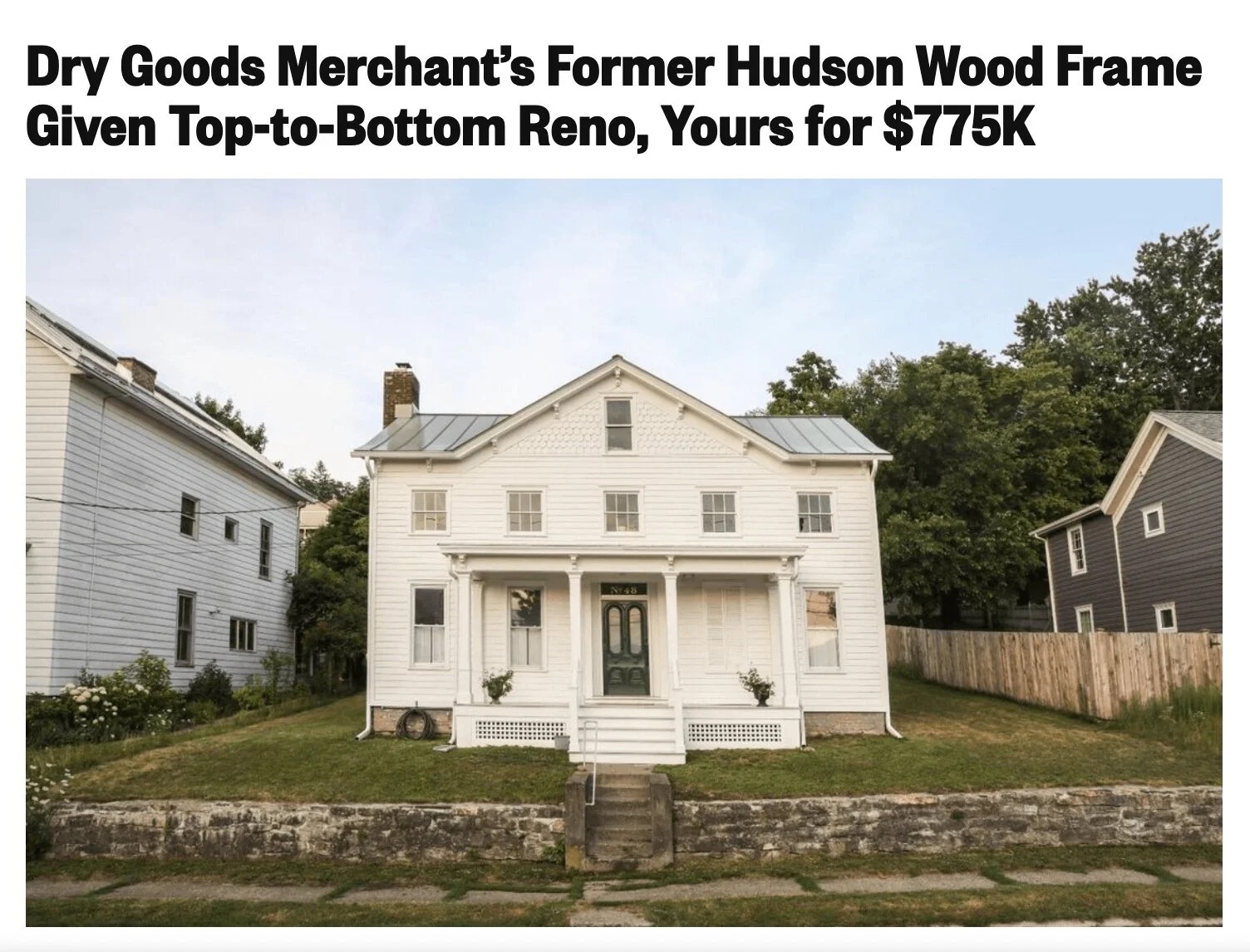 Brownstoner feature on a Hudson wood frame renovation
